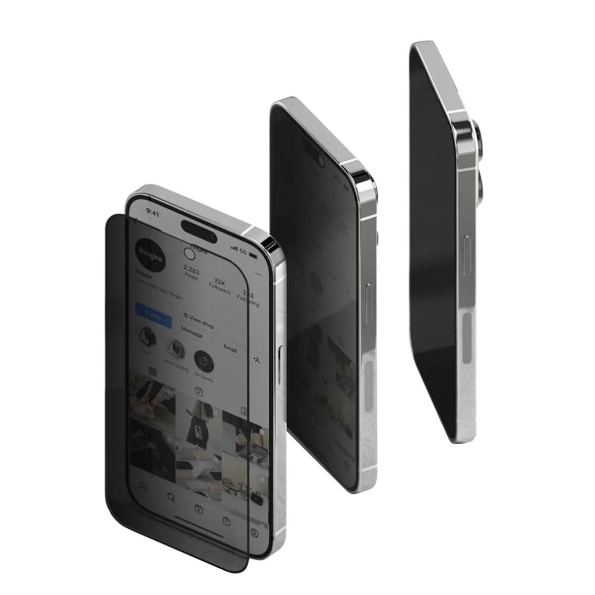 GENERICO - Protector de Pantalla Compatible con iPhone 13 Pro Max Anti Espía Mate