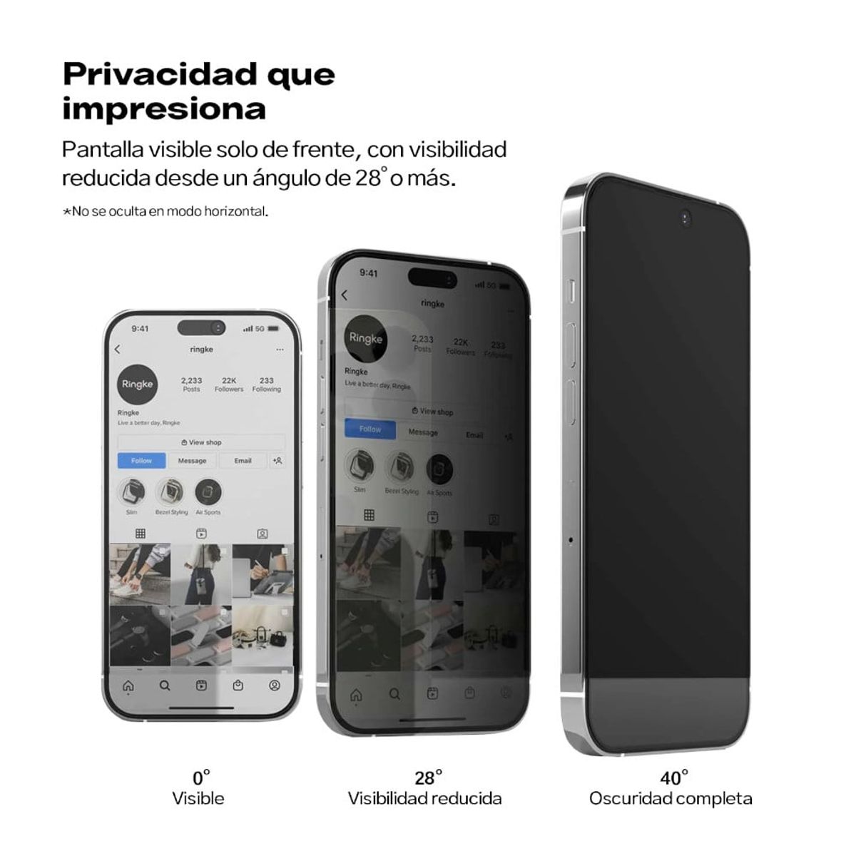 GENERICO - Protector de Pantalla Compatible con iPhone 13 Pro Max Anti Espía Mate