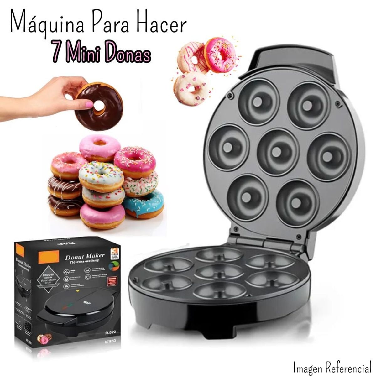 GENERICO - Maquina Para 7 Mini Donas