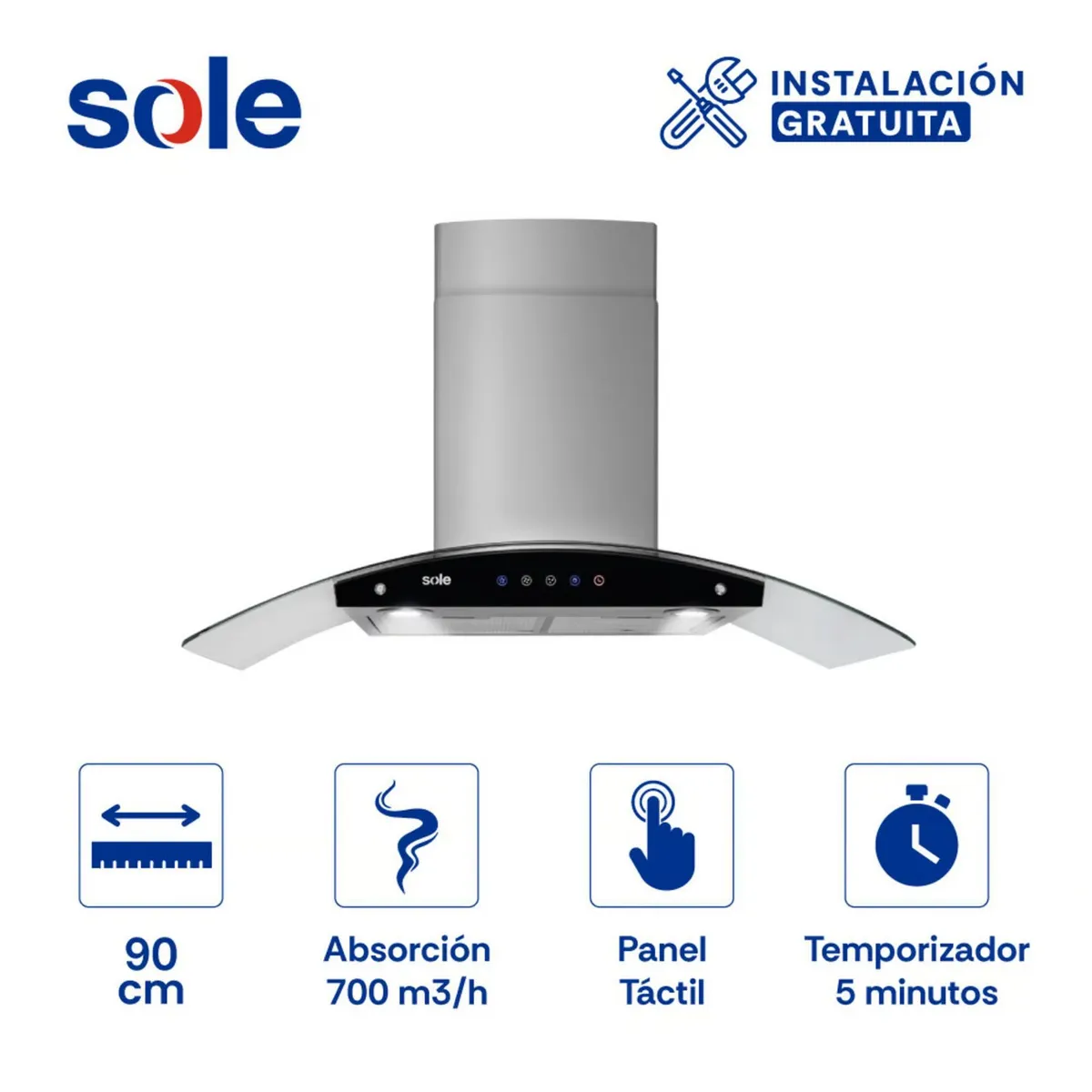 SOLE - Campana Extractora Sole Venus Classic 90 Cm