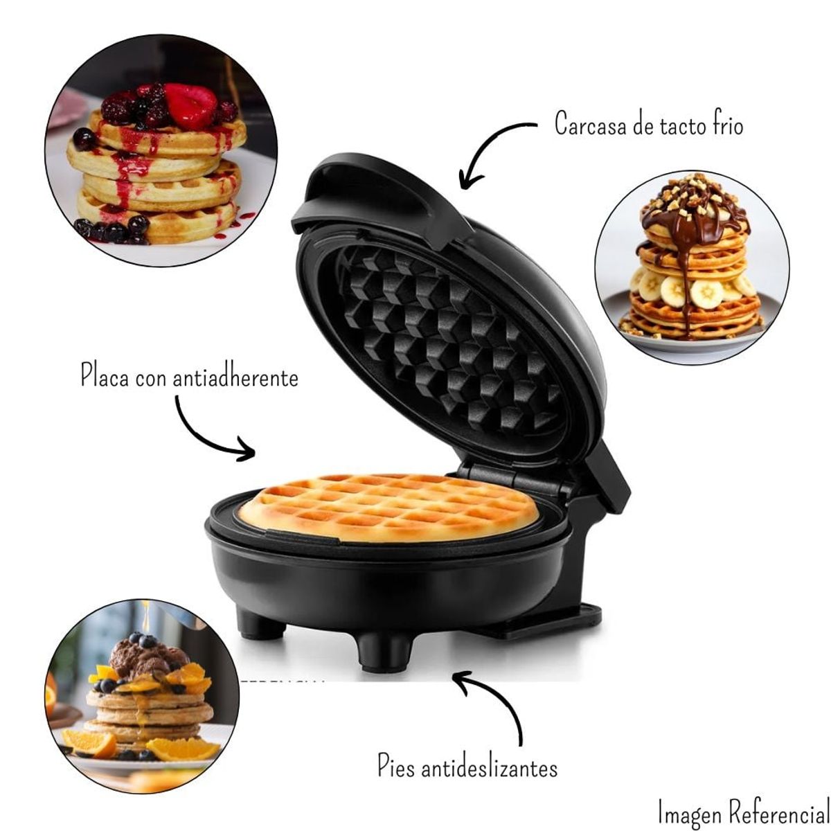 PRACTIKA - Mini Waflera Practika M104 - Negro