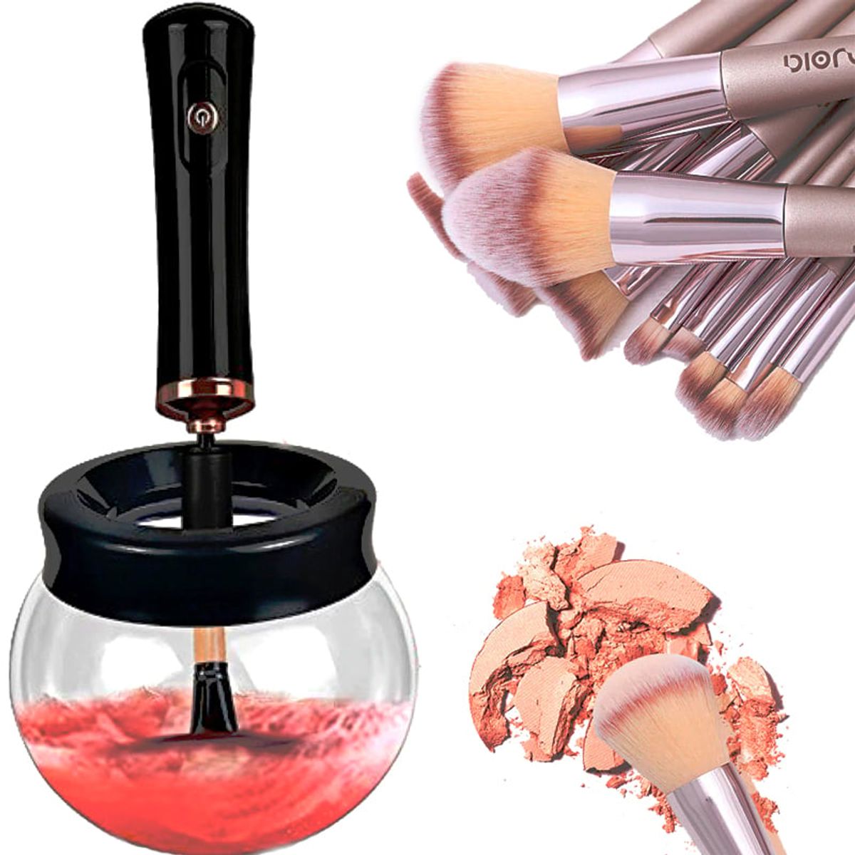 GENERICO - Limpiador y secador de brochas de maquillaje