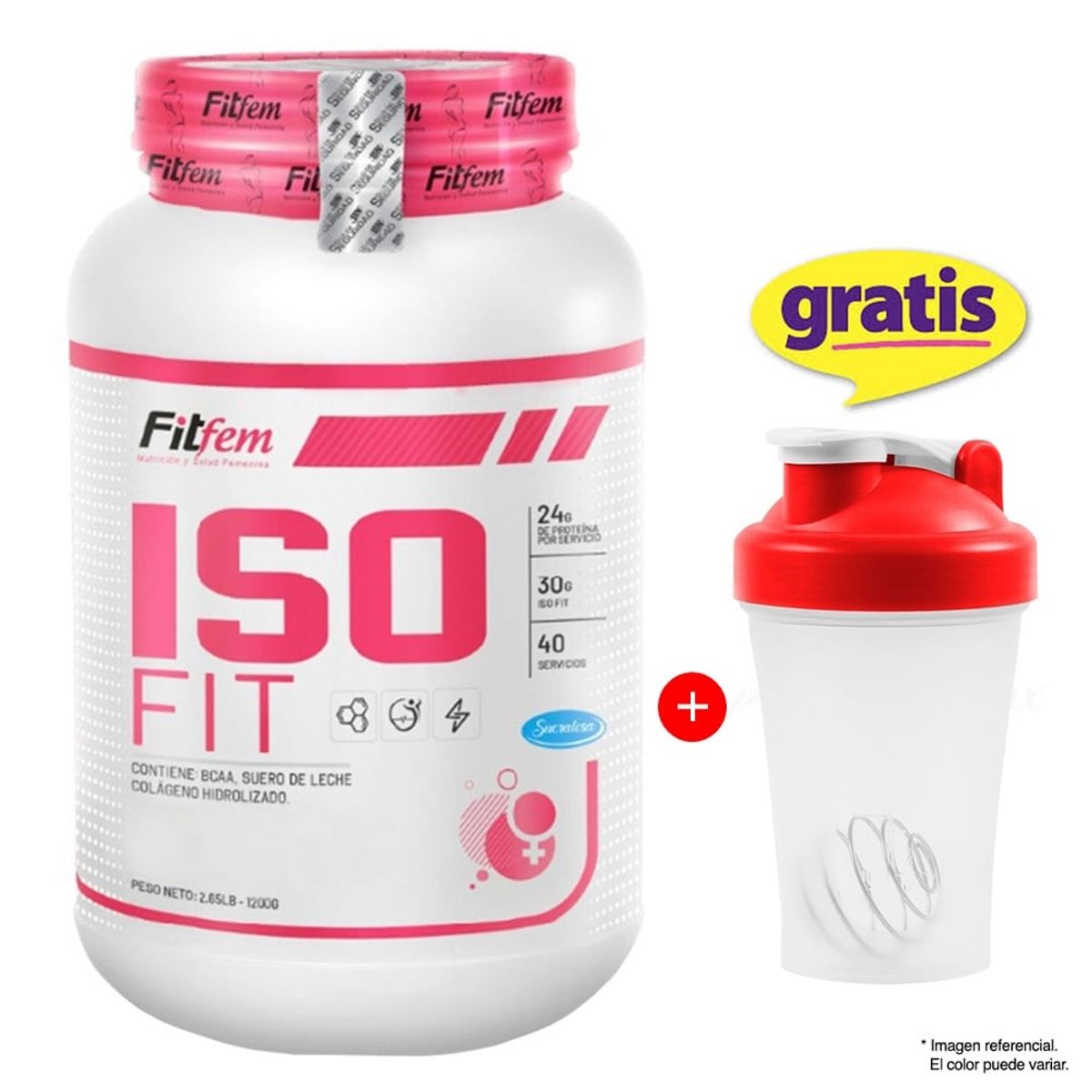 FITFEM - Proteína Fitfem Iso Fit 1.1 kg Chocolate - 37 Servicios