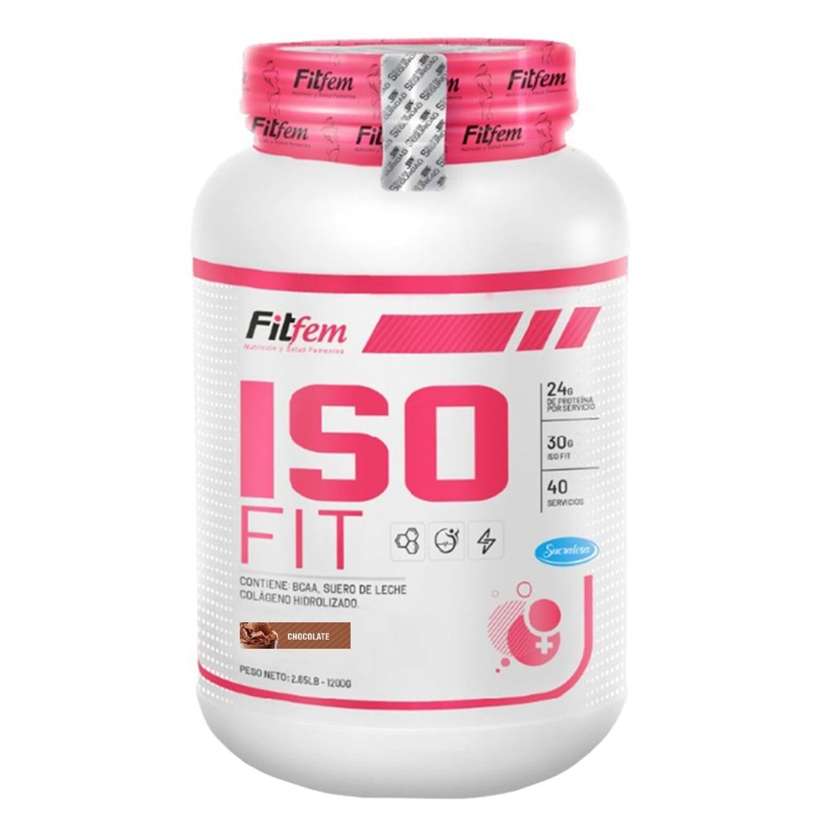 FITFEM - PROTEÍNA ISOLATADA ISOFIT 1100 GRAMOS FITFEM CHOCOLATE