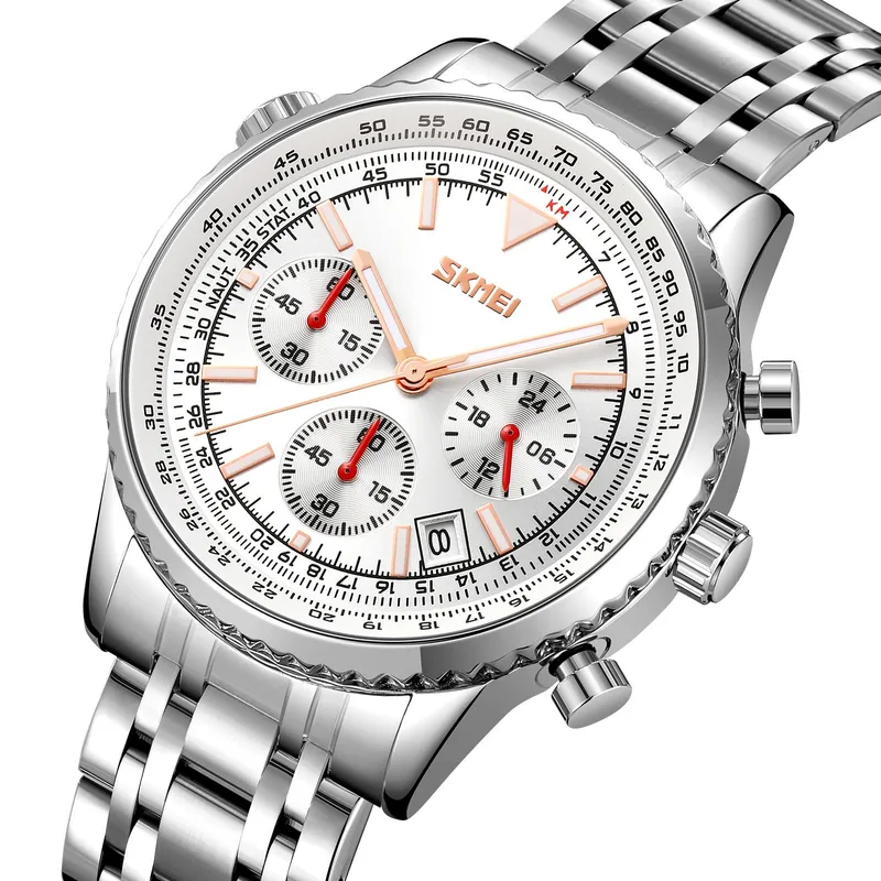 SKMEI - Reloj Skmei 9333 PLATEADO CORREA ACERO