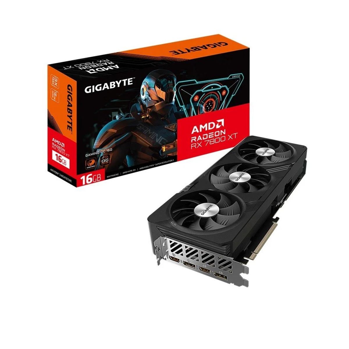 GIGABYTE - Tarjeta de Video Gigabyte AMD Radeon RX 7800 XT GAMING OC 16GB GDDR6