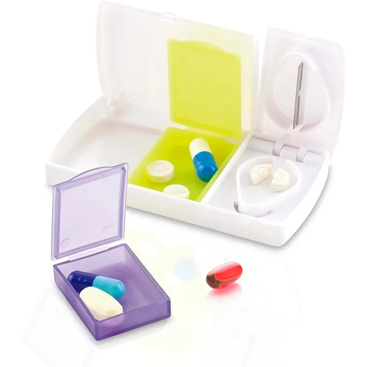 GENERICO - Cortador De Pastillas con Pastillero Portátil