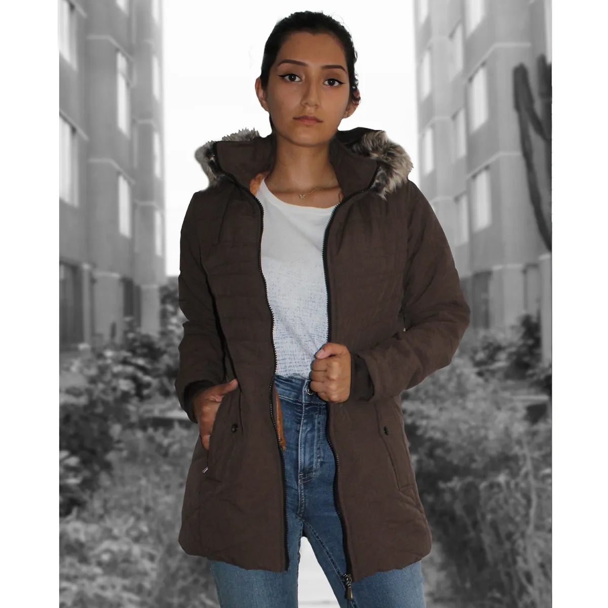 GENERICO - Casaca Parka Abrigo de Invierno para Mujer