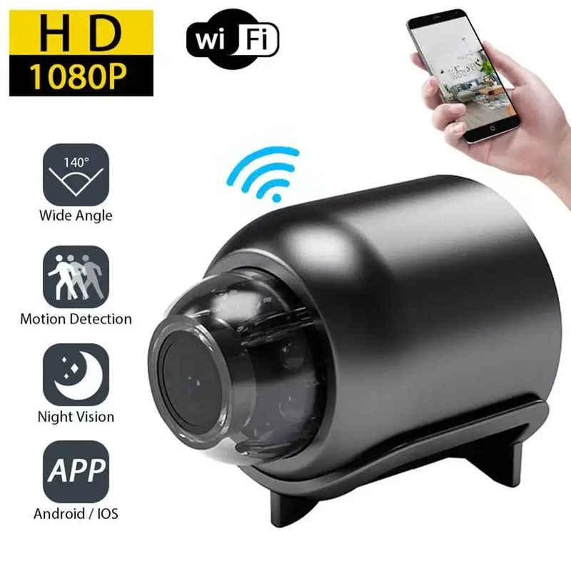 GENERICO - Mini Cámara X5 Espía HD Video Inalámbrica WiFi Visión Noche Vigilancia Genieka