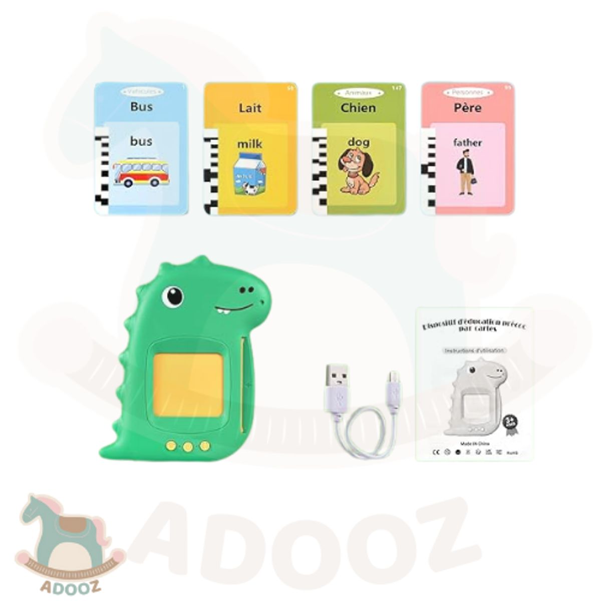 GENERICO - Lector Bilingüe de Tarjetas para Aprender Inglés y Español