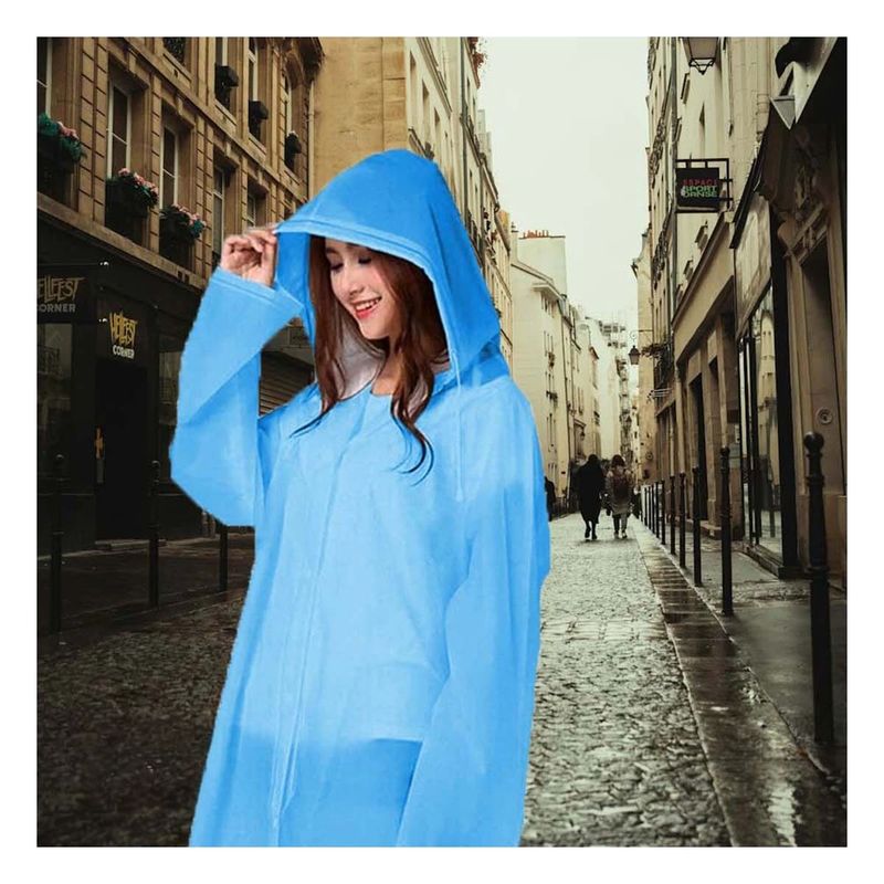 RYBIU IMPORT - Pack3 Gabardina Hermetico Poncho en Azul Y+Regalo Stickers