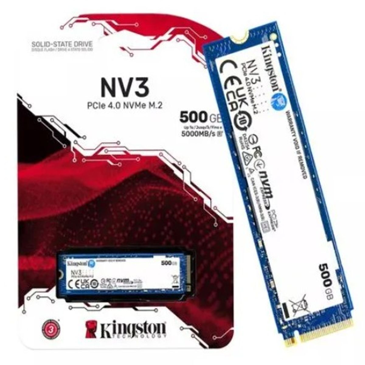 KINGSTON - DISCO SOLIDO SSD KINGSTON NV3 500GB  PCIE 4.0- NVME M.2- GEN4