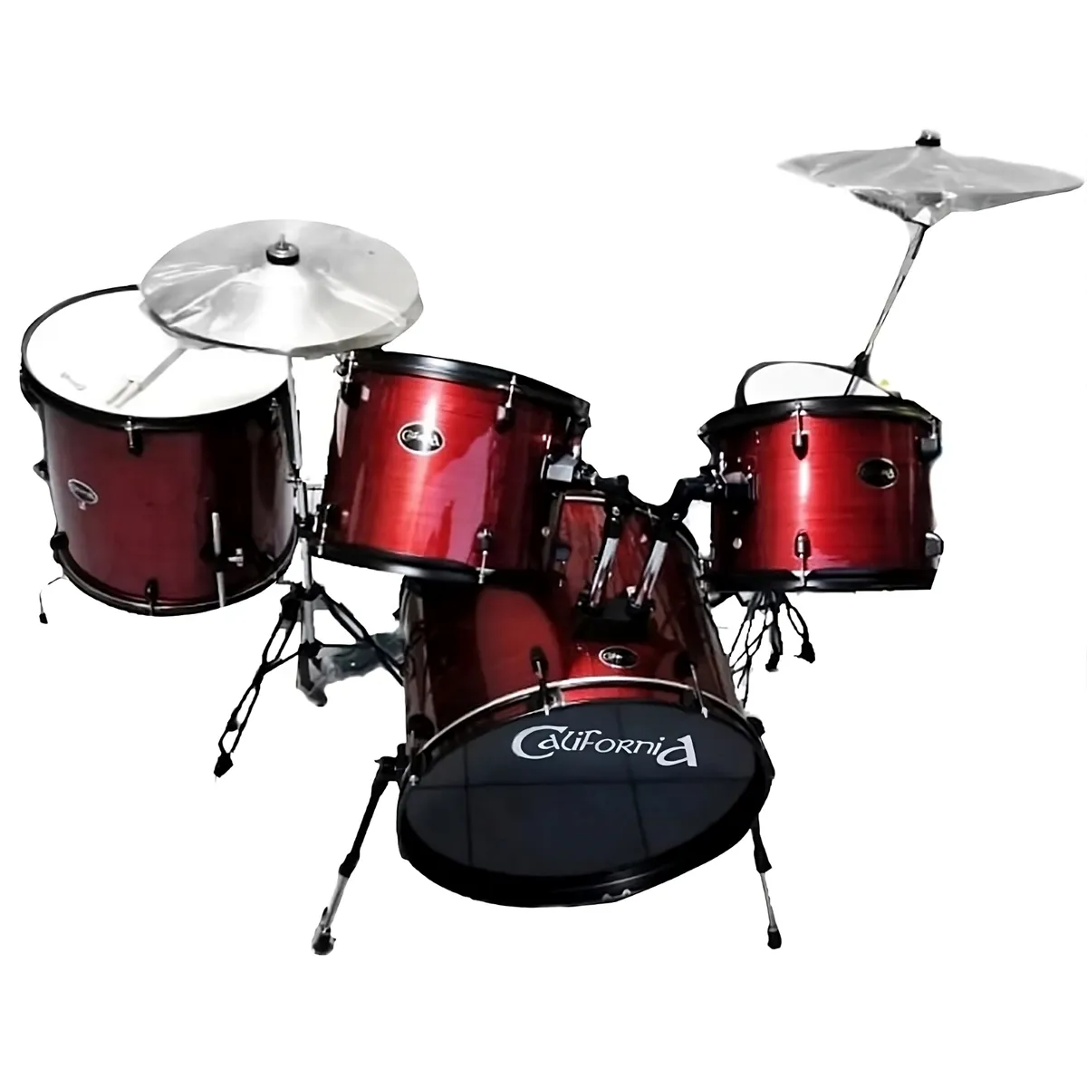 CALIFORNIA - BATERIA ACUSTICA AROS CROMADOS