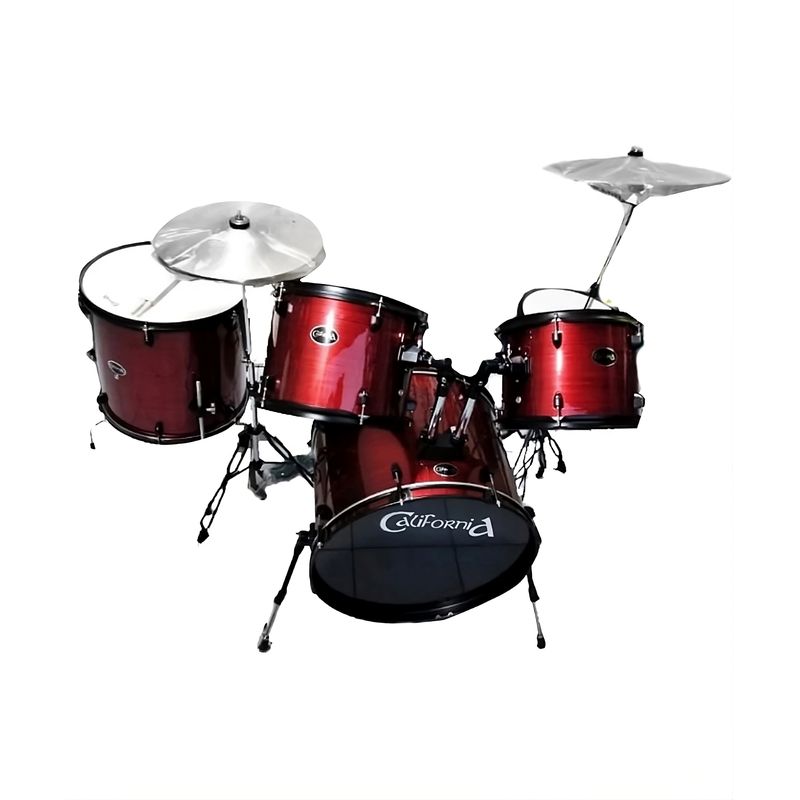 CALIFORNIA - BATERIA ACUSTICA AROS CROMADOS