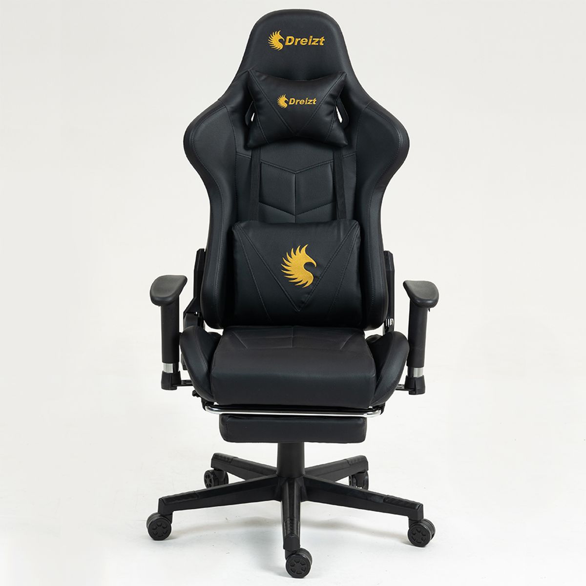 DREIZT - Silla Gamer Dreizt Apolo Series Oro Pro 180° Alta Calidad Posapies