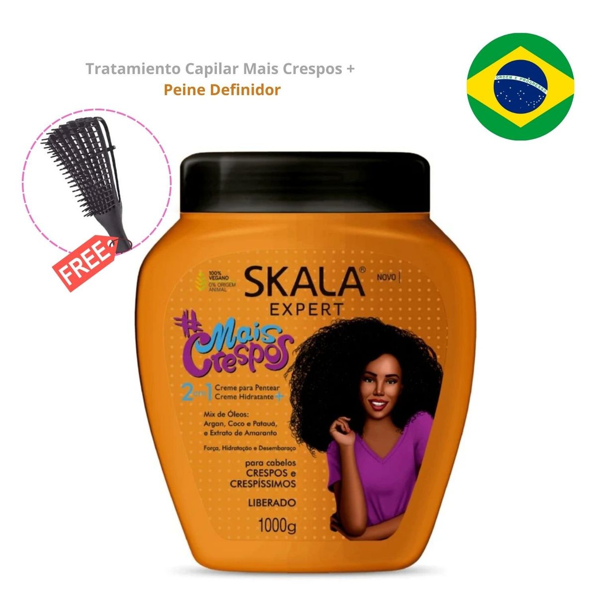 SKALA - Tratamiento Capilar Mais Crespos Skala Expert 1kg Mas Peine