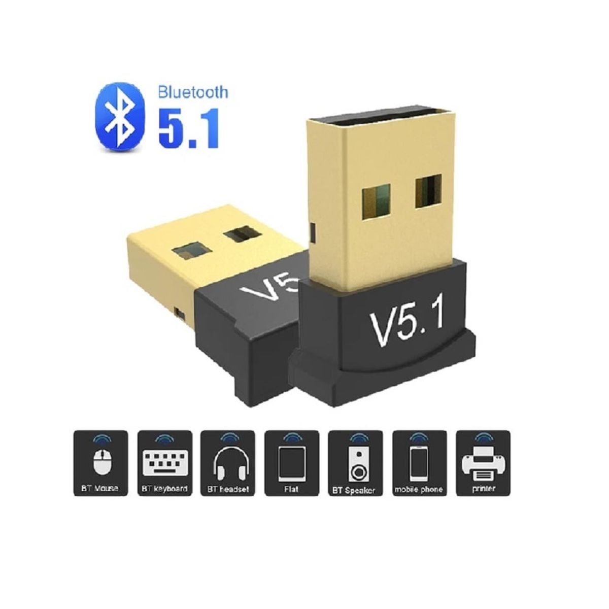 GENERICO - ADAPTADOR BLUETOOTH USB 51PARA ORDENADOR Y LAPTOP