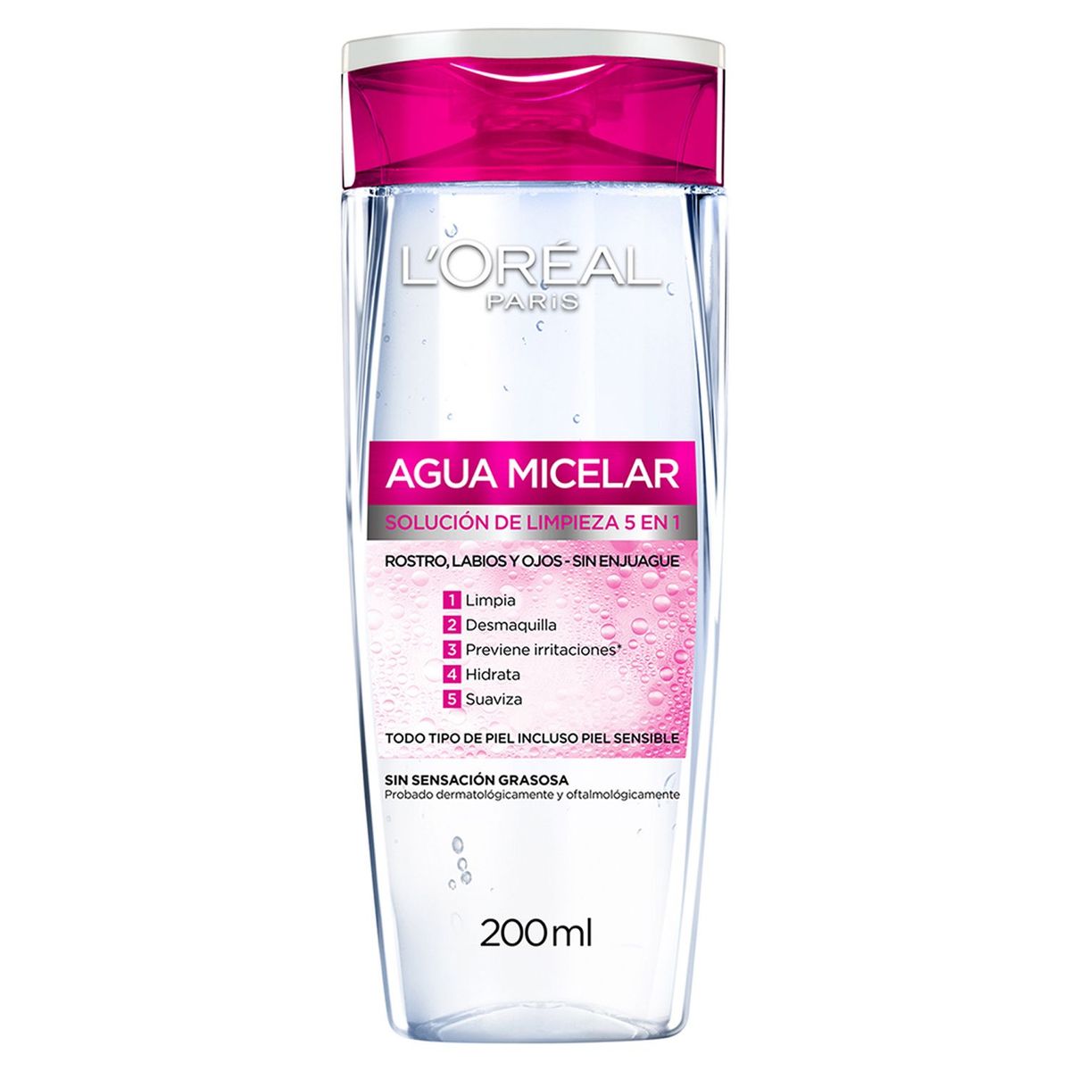 LOREAL PARIS - Agua micelar desmaquillante Piel sensible 200 ml