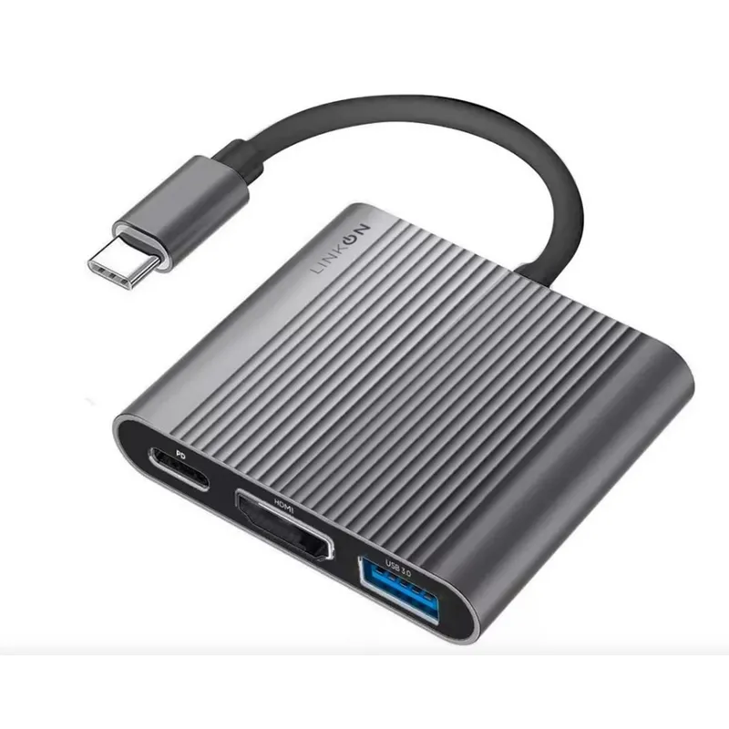 GENERICO - HUB 3 in 1 - Hub Adaptador Usb Tipo C 3 En 1 Linkon