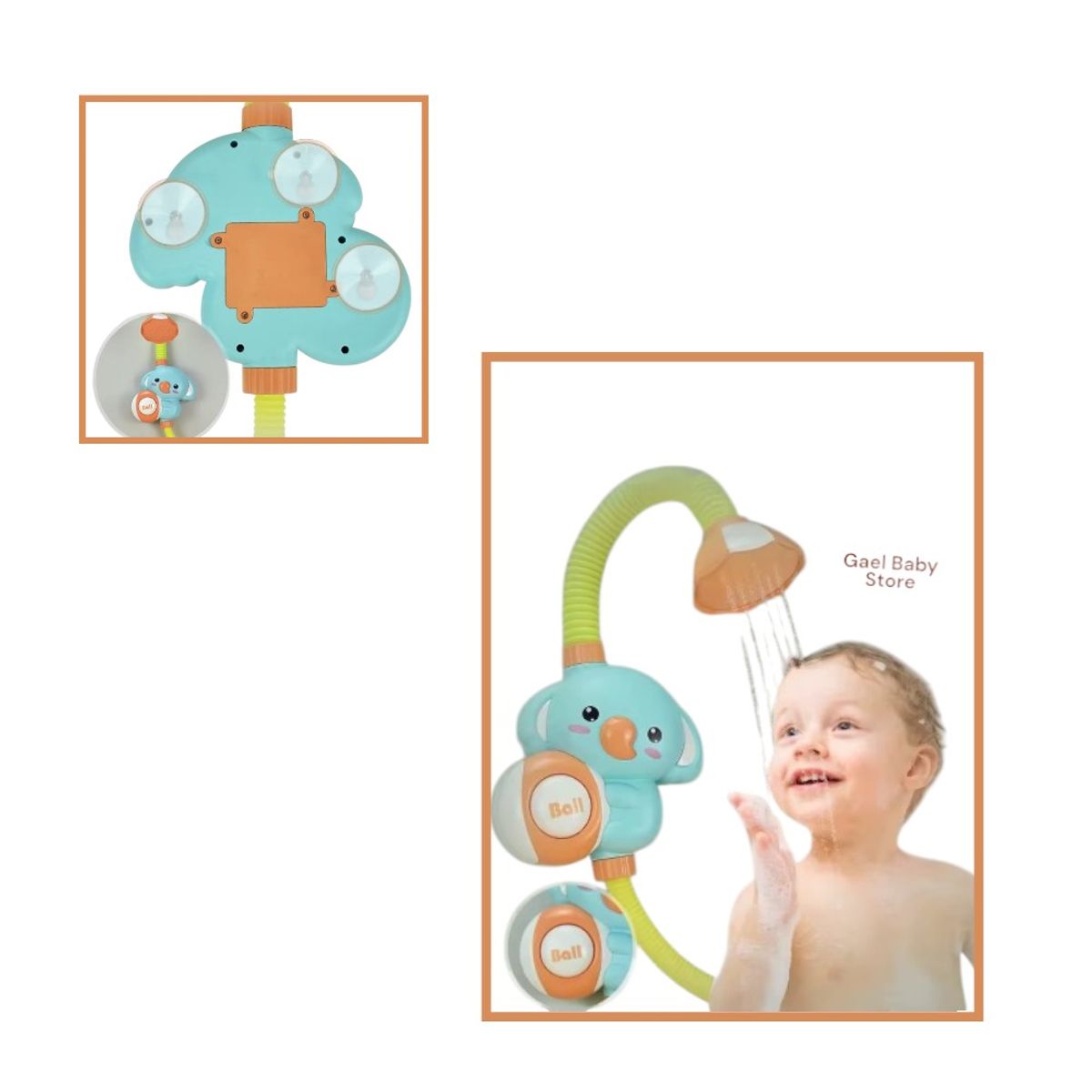 GENERICO - JUGUETE DUCHA PORTÁTIL PARA  BEBÉS DISEÑO KOALA COLOR CELESTE