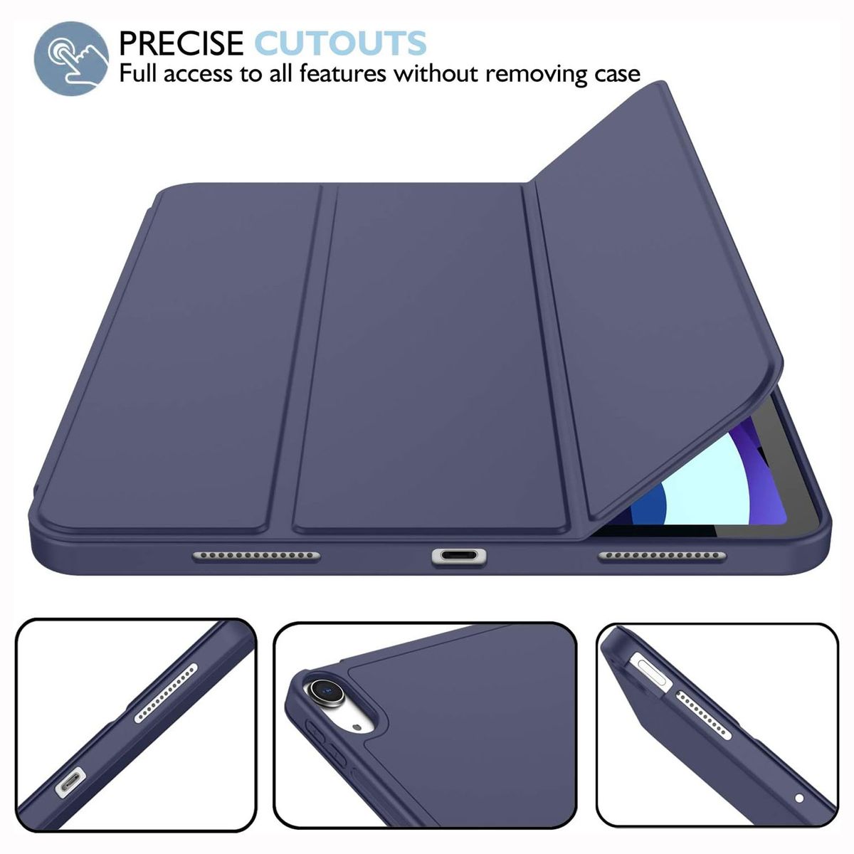 GENERICO - Funda Case para iPad Air 11Pulgadas Chip M2 año 2024 Azul