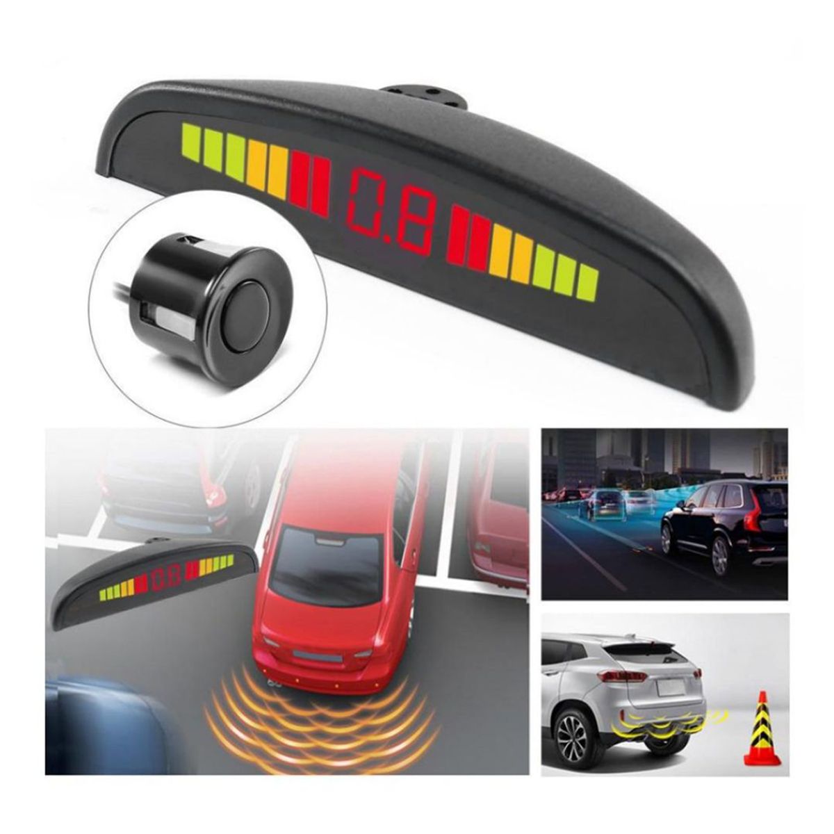 GENERICO - Sensor De Estacionamiento Reversa Auto Universal 4 Puntos