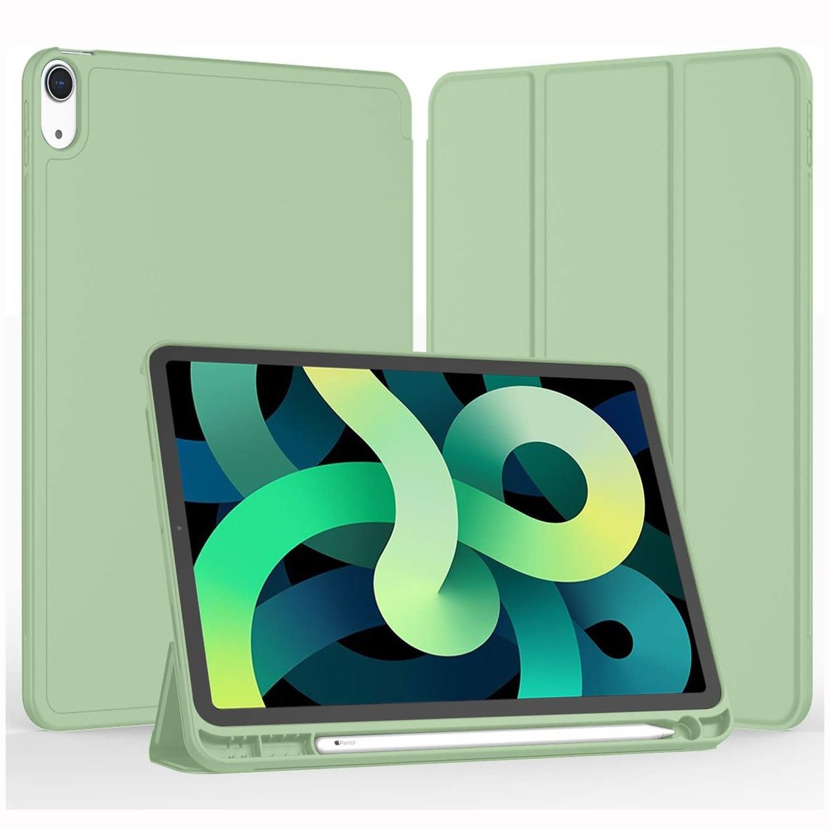 GENERICO - Funda Case para iPad Air 11Pulgadas Chip M2 año 2024 Verde Claro