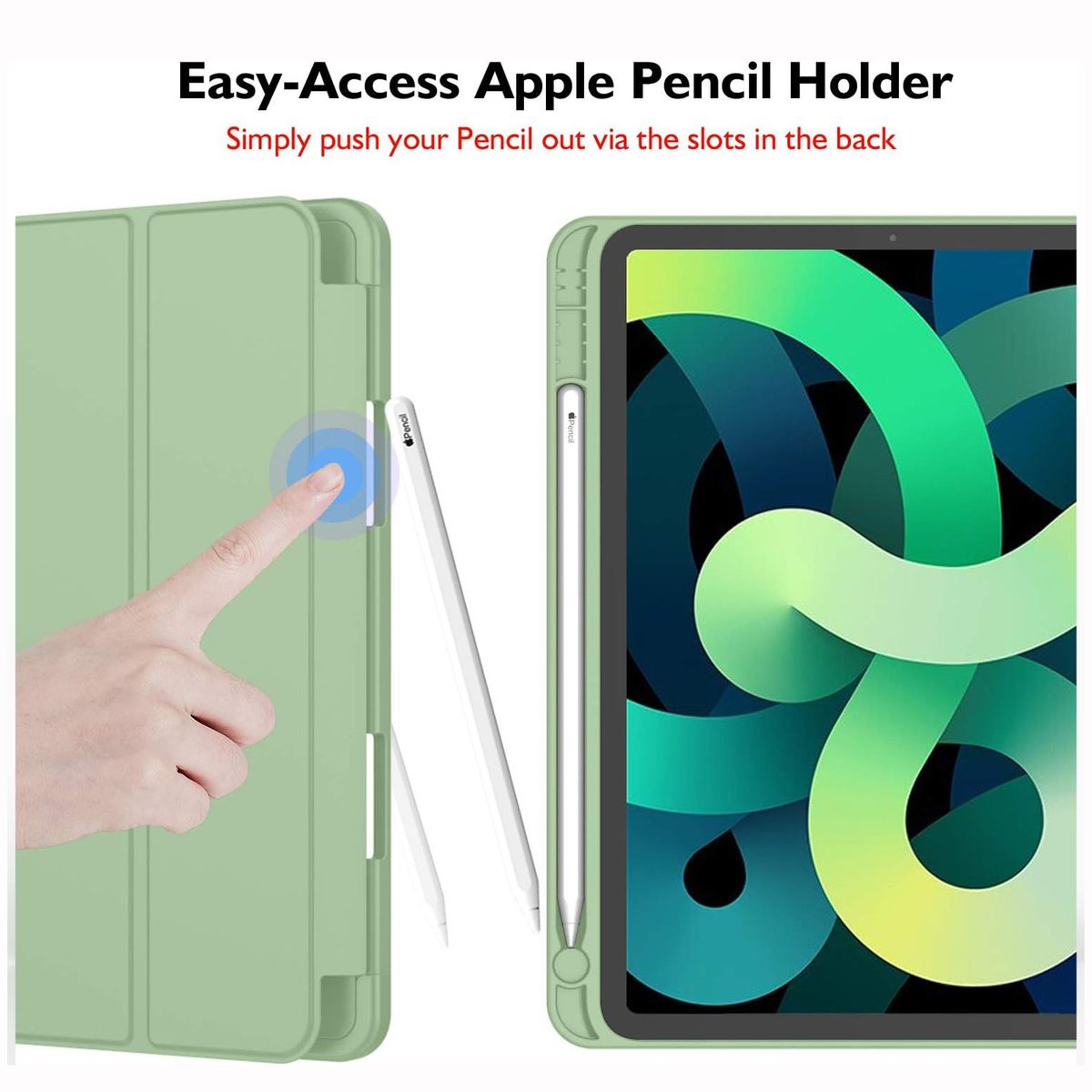 GENERICO - Funda Case para iPad Air 11Pulgadas Chip M2 año 2024 Verde Claro
