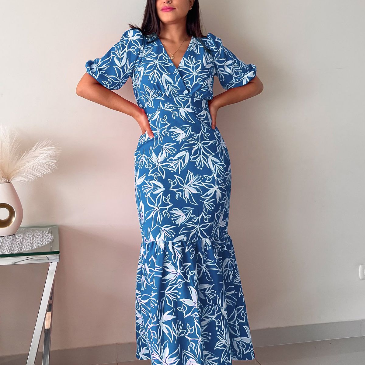 ARMA TU LOOK - VESTIDO ASTURIAS LARGO ESTAMPADO FLOREADO ESCOTE CRUZADO ARMA TU LOOK