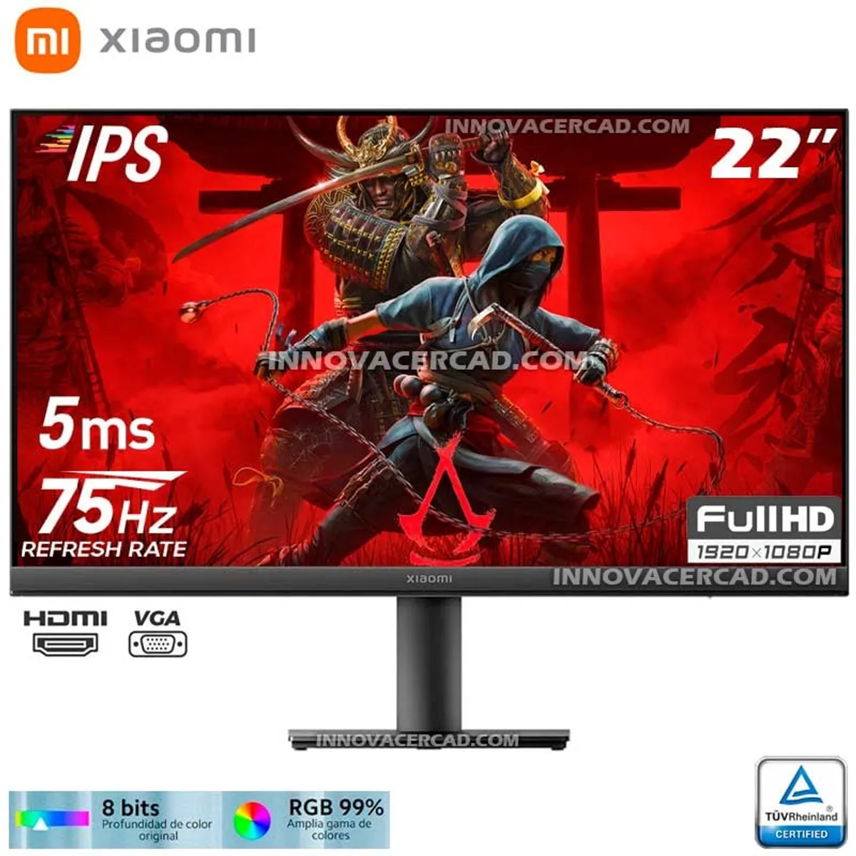 XIAOMI - Monitor Gaming Xiaomi A22I Full HD IPS 22 75Hz HDMI VGA