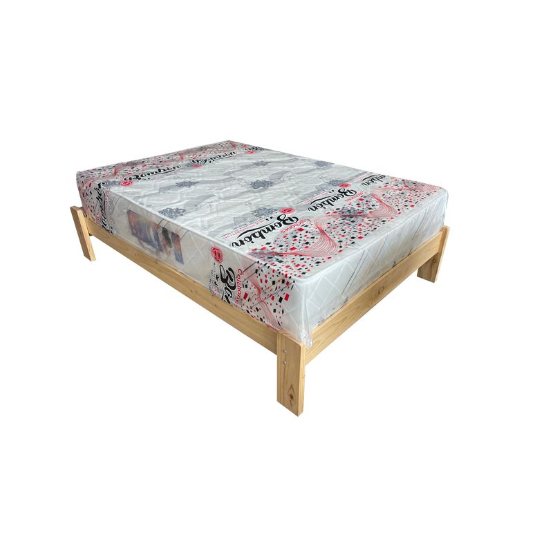 GENERICO - CAMA TARIMA PINO 2 PLZ COLOR NATURAL
