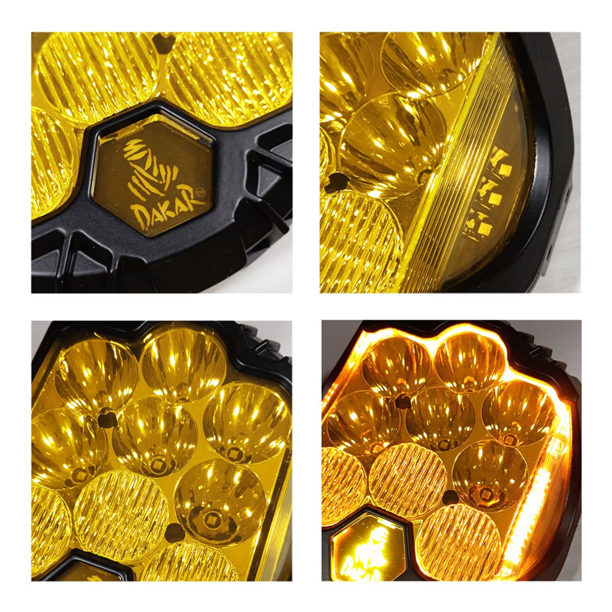 GENERICO - Par Faro Force Iron 5 PuLG 180w 12/36v Ámbar 4 Funciones