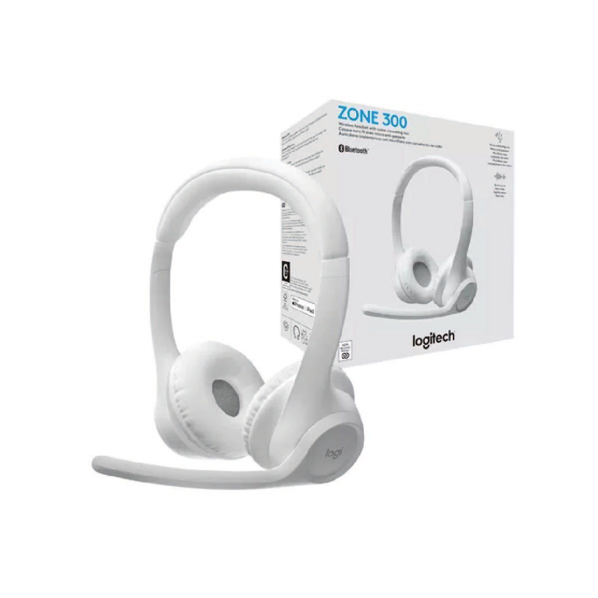 LOGITECH - Audifono con Microfono Logitech Zone 300 BT Blanco
