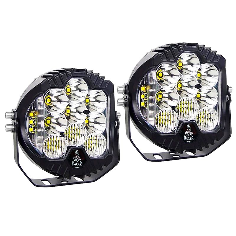 GENERICO - Par Faro Force Iron 7 PuLG 180w 12/36v Blanco 4 Funciones