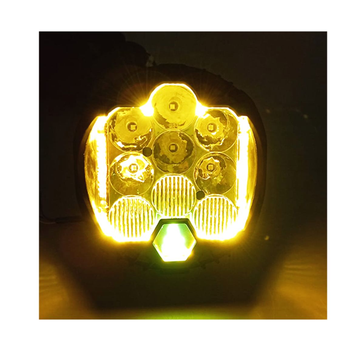 GENERICO - Par Faro Force Iron 7 PuLG 180w 12/36v Ámbar 4 Funciones