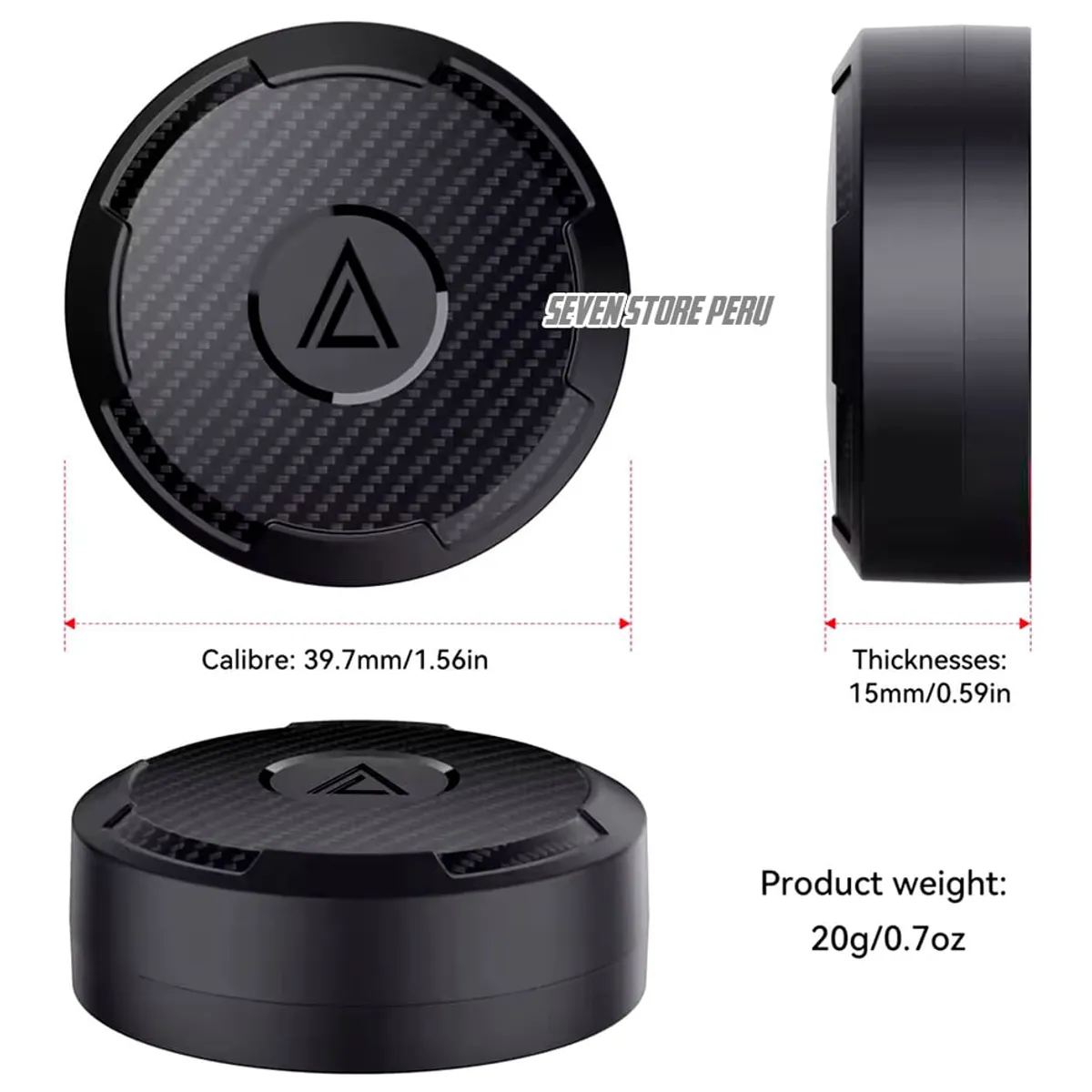 GENERICO - Case Para Gps Airtag De Apple Y Android Diseño Carbón