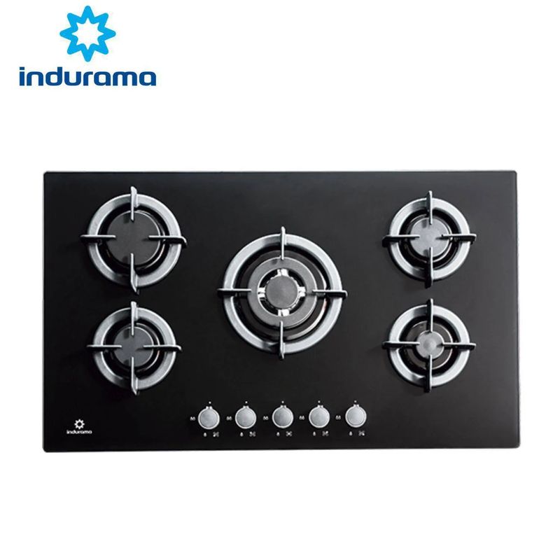 INDURAMA - Encimera Multigas 5 Quemadores Egi-905Vdneg