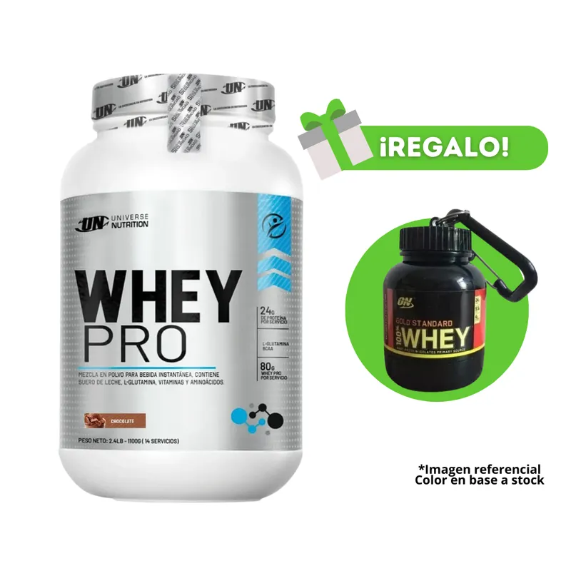 UNIVERSE NUTRITION - PROTEÍNA WHEY PRO 1KG CHOCOLATE + PORTAPROTEINA DE REGALO