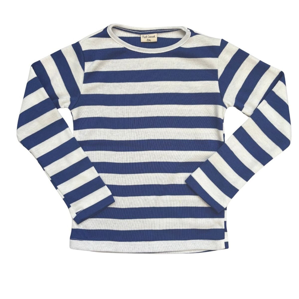 RED CARROT - Polo unisex manga larga algodon azul y blanco rayado