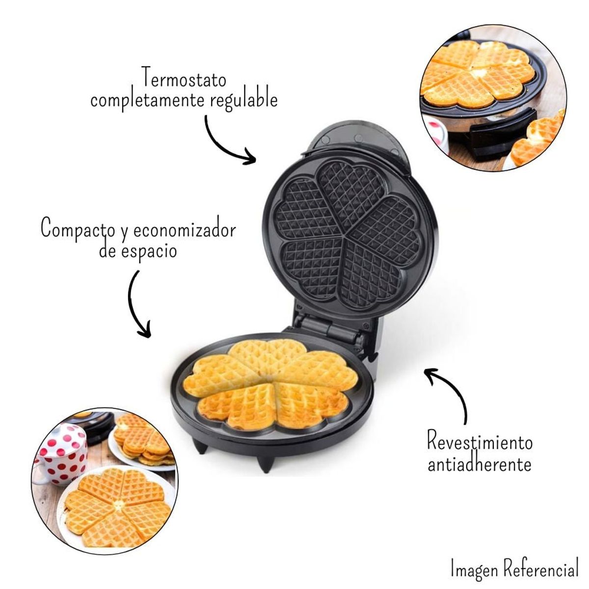 GENERICO - Waflera Boma Corazon 1200w BM-2010