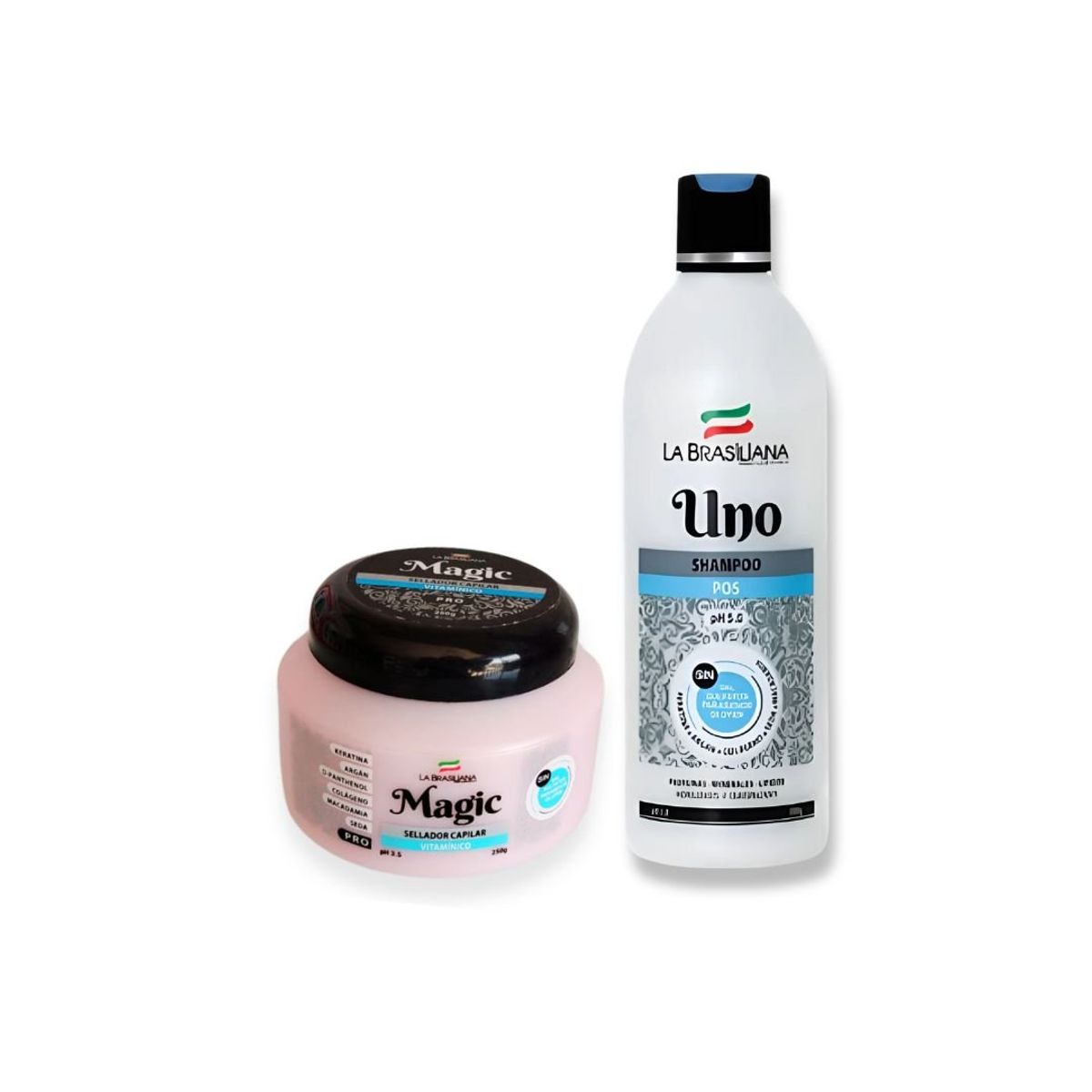 LA BRASILIANA - Duo Shampoo Uno + Magic Sellador Capilar Vitamínico