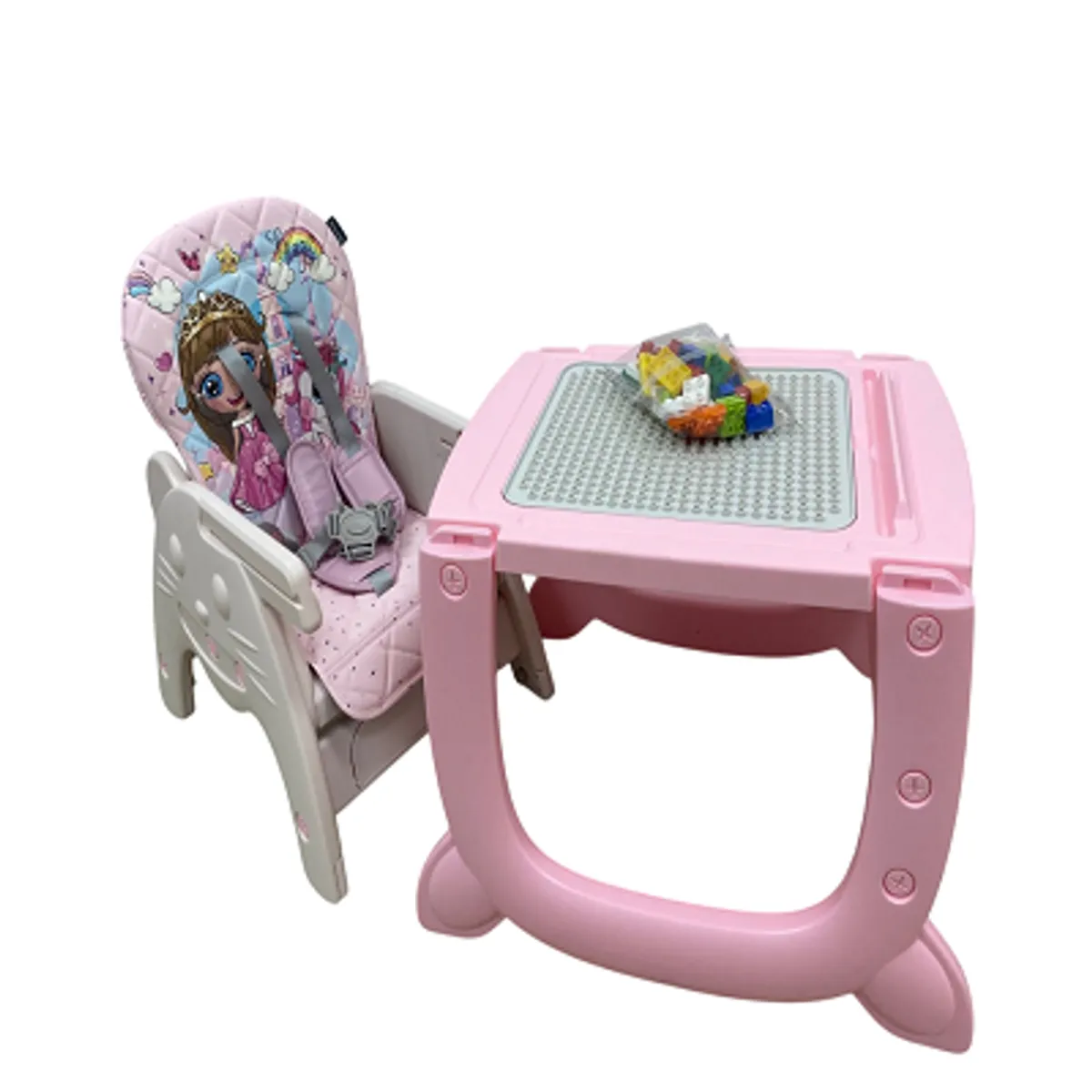BABY - SILLA DE COMER ESCRITORIO MULTIFUNCIONAL - ROSADO