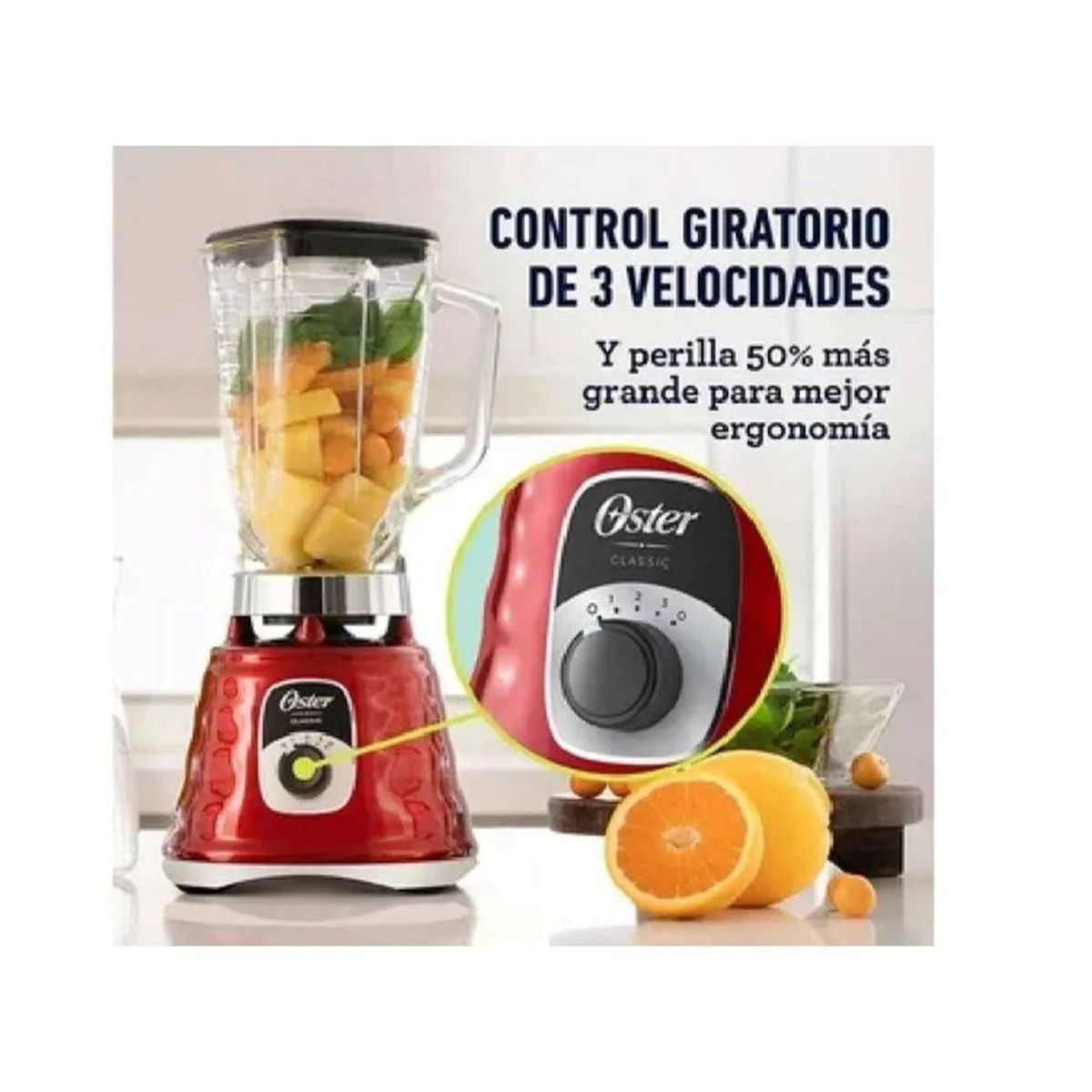 OSTER - Licuadora Clásica Oster BLST4126R de 3 Velocidades