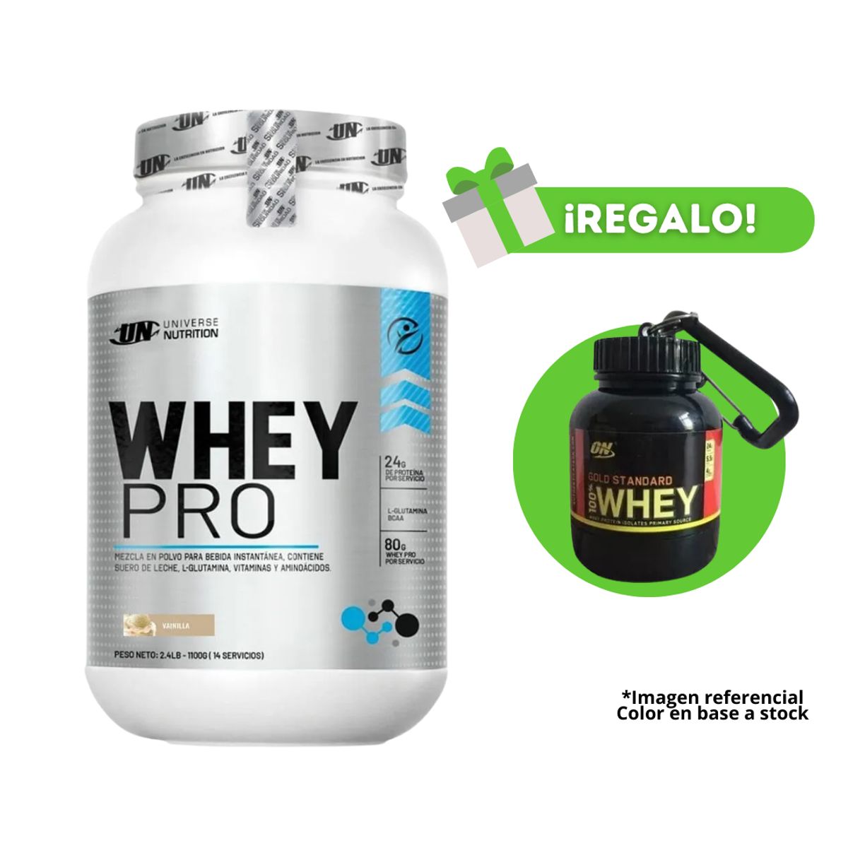 UNIVERSE NUTRITION - PROTEÍNA WHEY PRO 1KG VAINILLA + PORTAPROTEINA DE REGALO