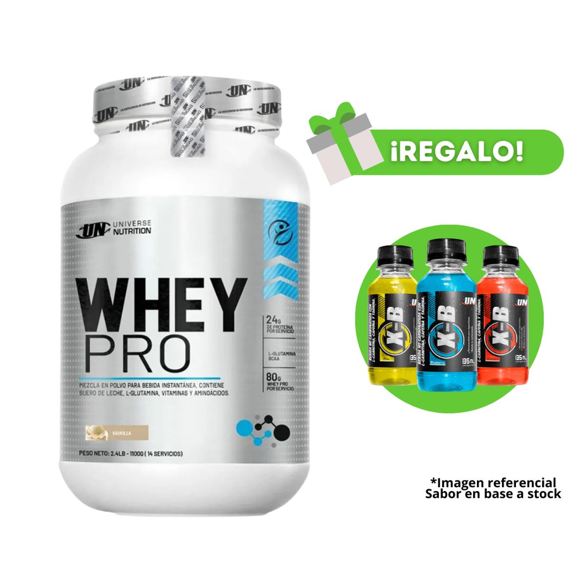 UNIVERSE NUTRITION - PROTEÍNA WHEY PRO 1KG VAINILLA + X-B DE REGALO