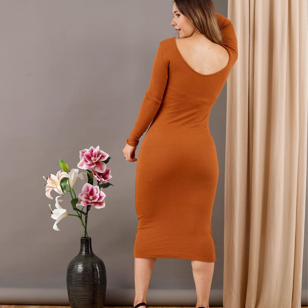 GENERICO - Vestido Fantastic Sabi810 Lara Dutta V Naranja