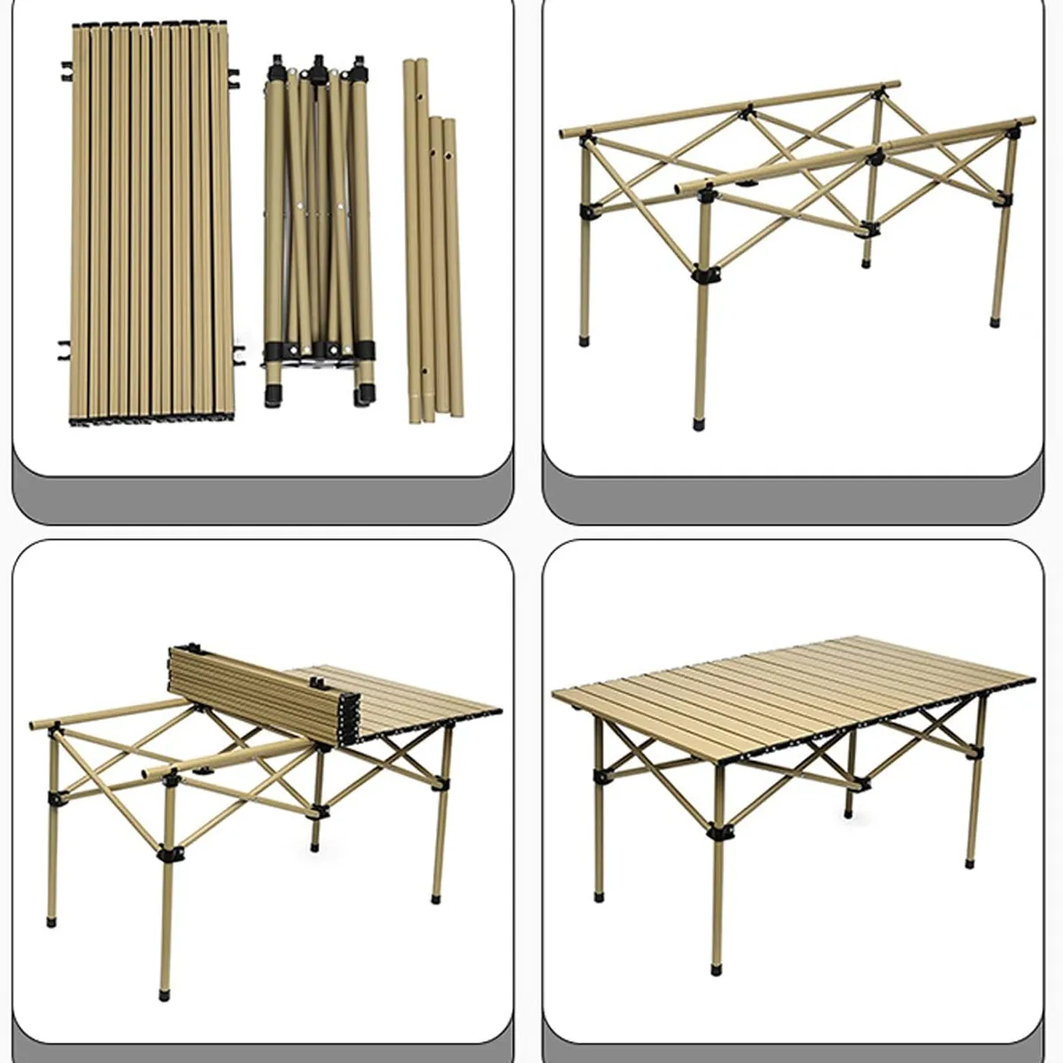 GENERICO - MESA CON SILLAS PLEGABLE CAMPING PARA PATIO