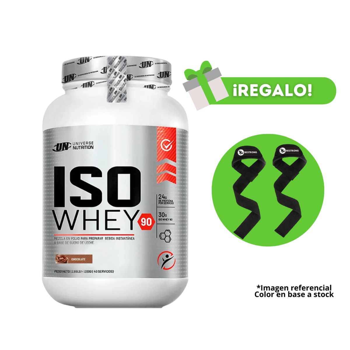 Universe Nutrition - PROTEÍNA ISO WHEY 1 KG  CHOCOLATE + STRAPS DE REGALO