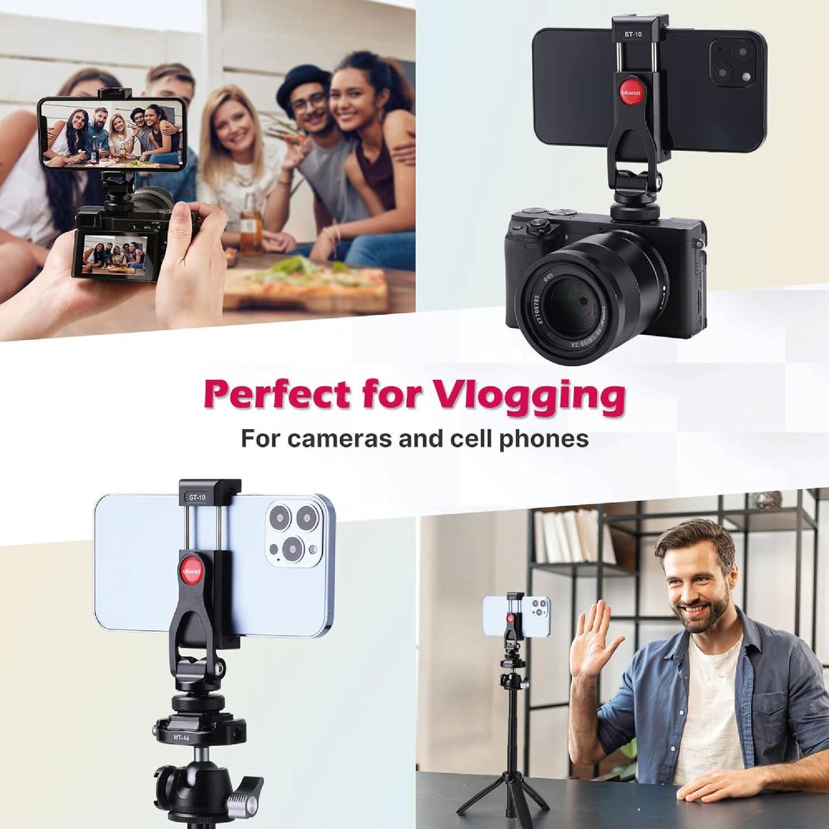 ULANZI - Soporte para Celular Ulanzi ST-10 de Metal con Rotación 360°