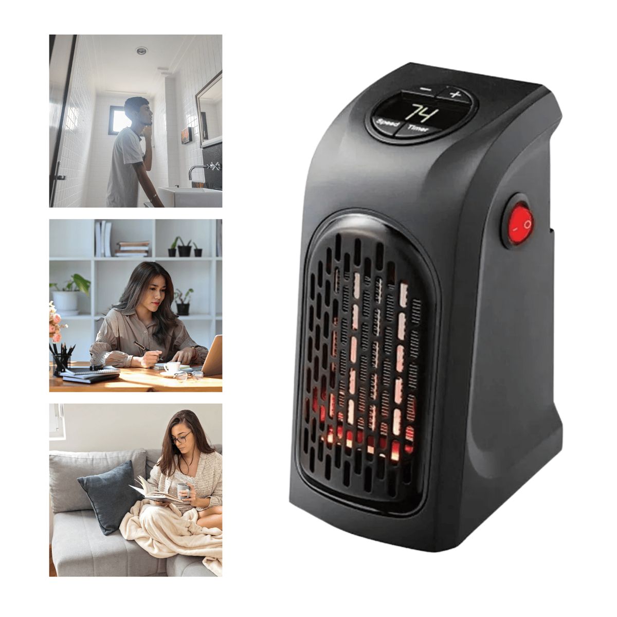 OEM - Calefactor Portátil de Pared  Calor Rápido y Eficiente